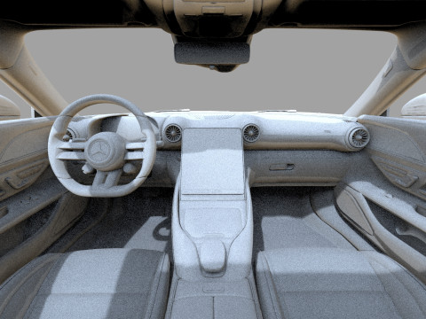 Mercedes Benz AMG GT63 2024 HQ interior 3D Model