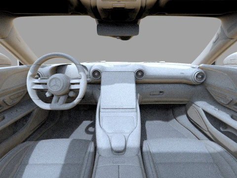 Mercedes Benz AMG GT63 2024 HQ interior 3D Model