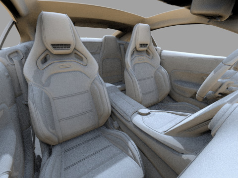 Mercedes Benz AMG GT63 2024 HQ interior 3D Model