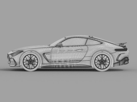 Mercedes Benz AMG GT63 2024 HQ interior 3D Model