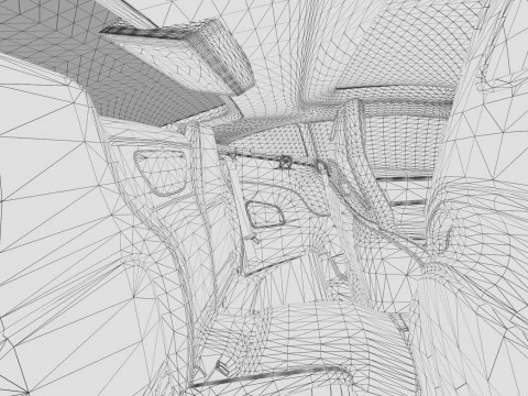 Mercedes Benz AMG GT63 2024 HQ interior 3D Model