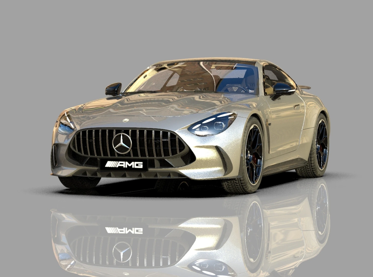 Mercedes Benz AMG GT63 2024 HQ interior 3D Model .c4d .max .obj .3ds .fbx .stl .blend 