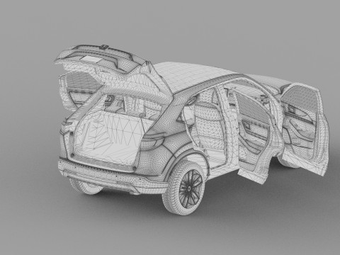 Honda HR-V 2021 HQ interior 3Dモデル