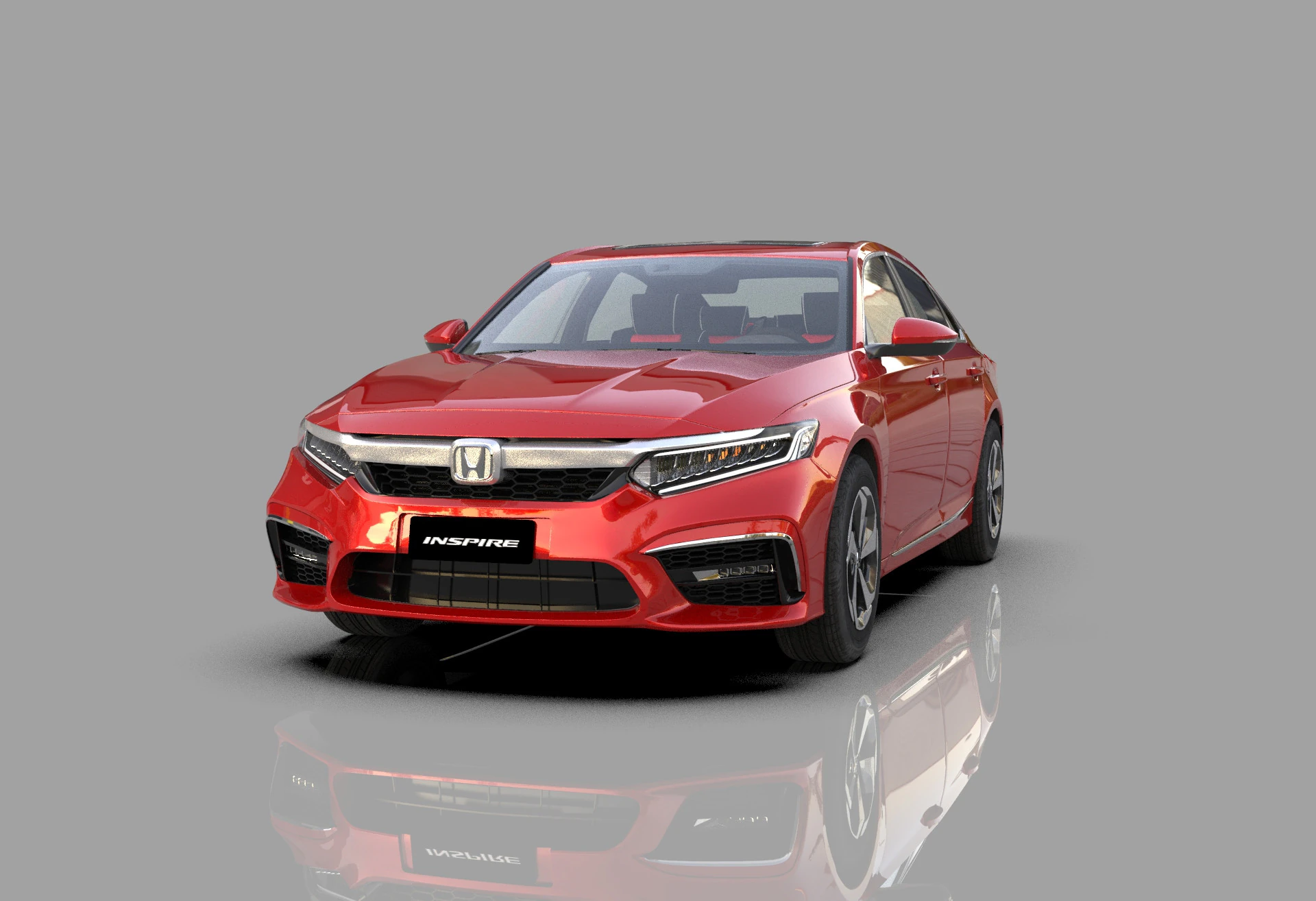 Honda Inspire CN-Spec 2018-2022 3D Model .c4d .max .obj .3ds .fbx .stl .blend 