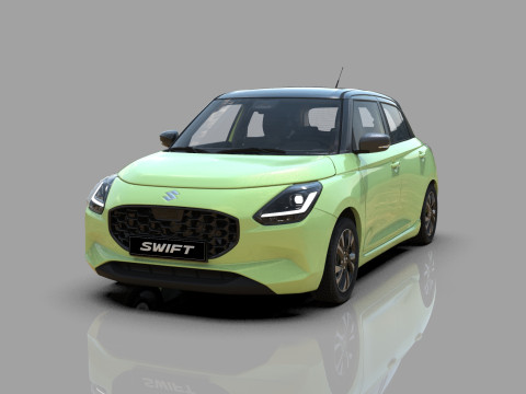 Suzuki Swift 2024 HQ interior 3D Model