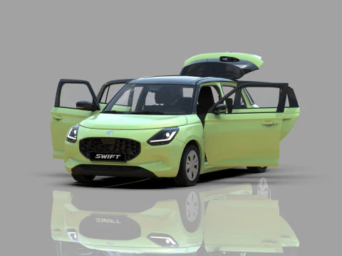 Suzuki Swift 2024 HQ interior 3D Model