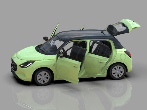 Suzuki Swift 2024 HQ interior 3D Model in Kucuk Arabalar 3DExport