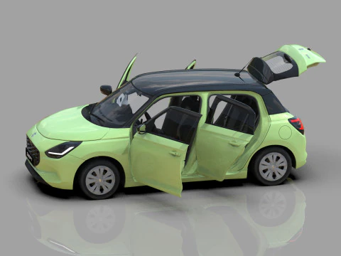 Suzuki Swift 2024 HQ interior 3D Model