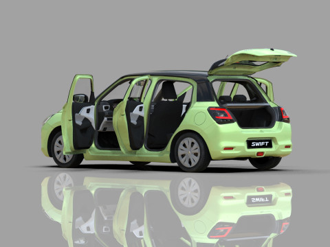 Suzuki Swift 2024 HQ interior Model 3D