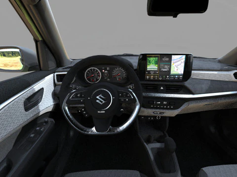 Suzuki Swift 2024 HQ interior 3D Model