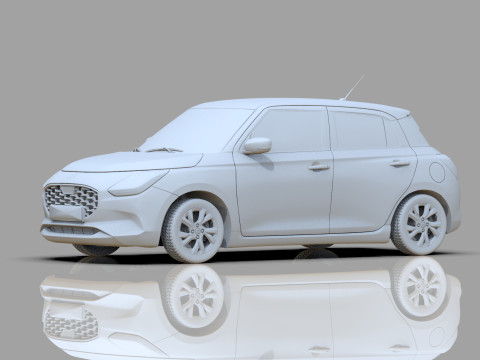 Suzuki Swift 2024 HQ interior Model 3D