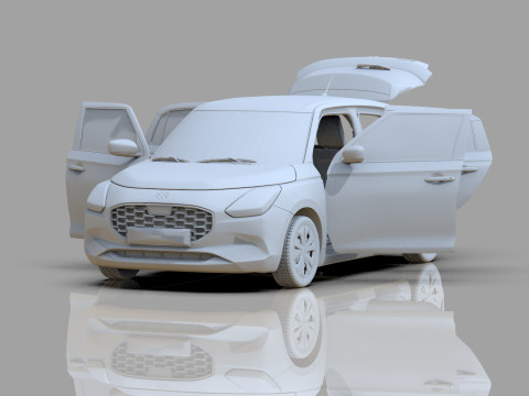 Suzuki Swift 2024 HQ interior Model 3D