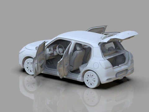 Suzuki Swift 2024 HQ interior 3D Model
