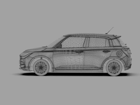 Suzuki Swift 2024 HQ interior 3D Model