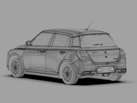 Suzuki Swift 2024 HQ interior 3D Model
