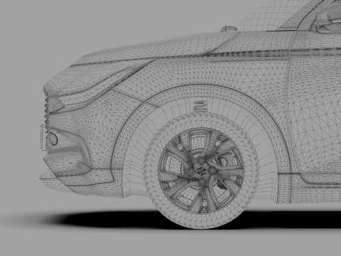 Suzuki Swift 2024 HQ interior 3D Model