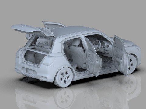 Suzuki Swift JP-SPEC 2024 HQ interior 3D Model