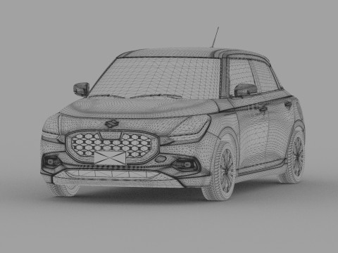 Suzuki Swift JP-SPEC 2024 HQ interior 3D Model