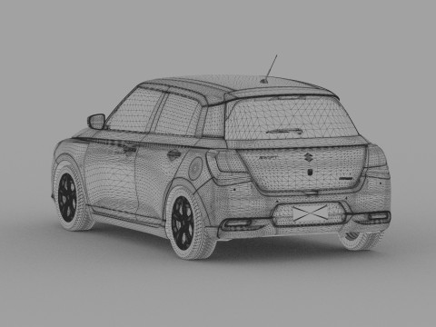Suzuki Swift JP-SPEC 2024 HQ interior 3D Model