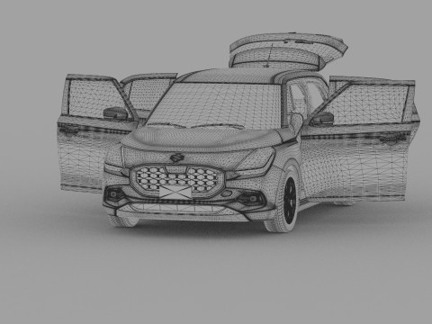 Suzuki Swift JP-SPEC 2024 HQ interior 3D Model