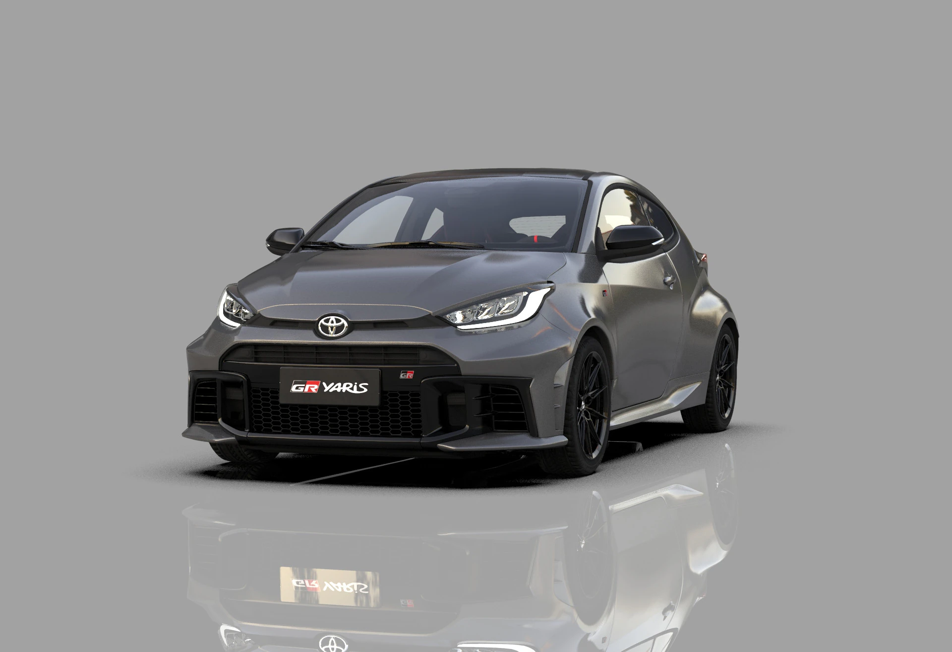 Toyota GR Yaris 2024 HQ interior 3D Model .c4d .max .obj .3ds .fbx .stl .blend 