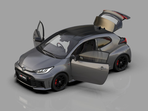 Toyota GR Yaris 2024 HQ interior Modelo 3D