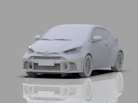 Toyota GR Yaris 2024 HQ interior 3D Model