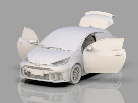Toyota GR Yaris 2024 HQ interior 3D Model