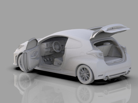 Toyota GR Yaris 2024 HQ interior Modelo 3D