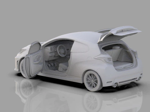 Toyota GR Yaris 2024 HQ interior 3D Model