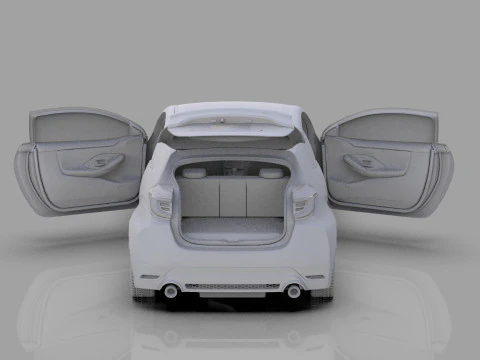Toyota GR Yaris 2024 HQ interior 3D Model