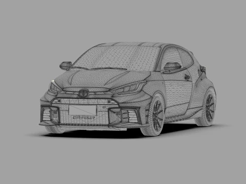 Toyota GR Yaris 2024 HQ interior 3D Model