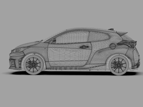 Toyota GR Yaris 2024 HQ interior 3D Model