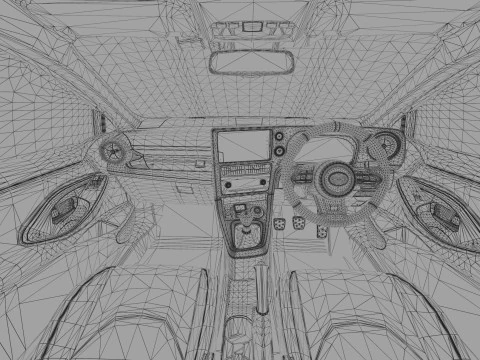 Toyota GR Yaris 2024 HQ interior 3D Model