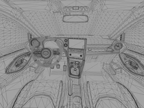 Toyota GR Yaris 2024 HQ interior Modelo 3D