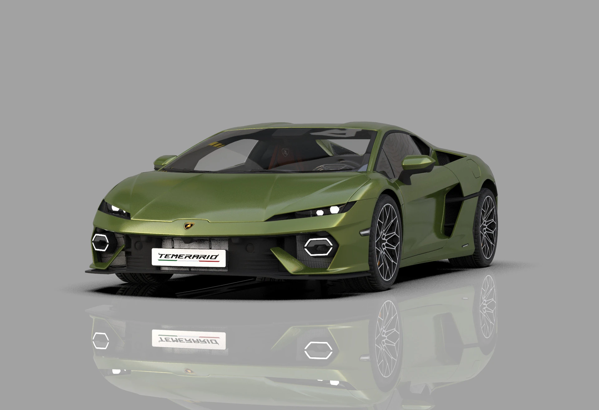 Lanbroghini Temerario 2024 HQ interior 3D Model .c4d .max .obj .3ds .fbx .stl .blend 