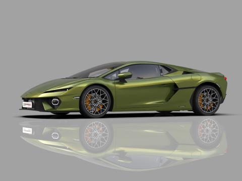 Lanbroghini Temerario 2024 HQ interior 3Dモデル