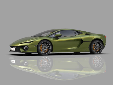 Lanbroghini Temerario 2024 HQ interior 3D Model