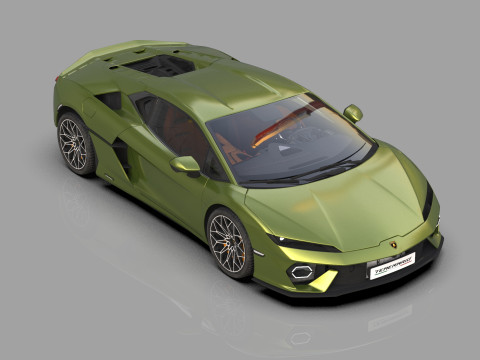 Lanbroghini Temerario 2024 HQ interior 3Dモデル