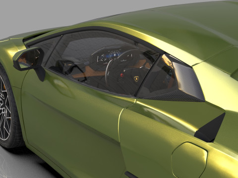 Lanbroghini Temerario 2024 HQ interior 3Dモデル