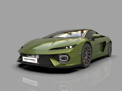 Lanbroghini Temerario 2024 HQ interior 3Dモデル