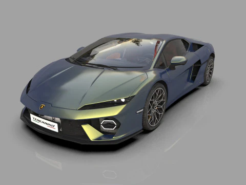 Lanbroghini Temerario 2024 HQ interior 3D Model