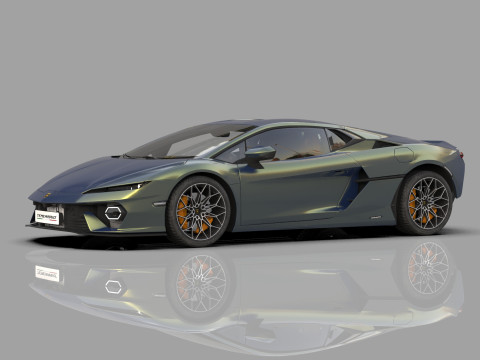 Lanbroghini Temerario 2024 HQ interior 3Dモデル
