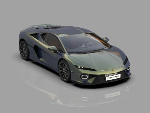 Lanbroghini Temerario 2024 HQ interior 3D Model