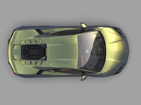 Lanbroghini Temerario 2024 HQ interior 3Dモデル