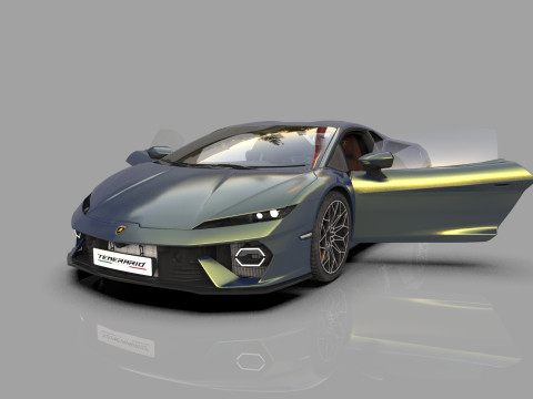 Lanbroghini Temerario 2024 HQ interior 3Dモデル