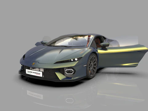 Lanbroghini Temerario 2024 HQ interior 3D Model