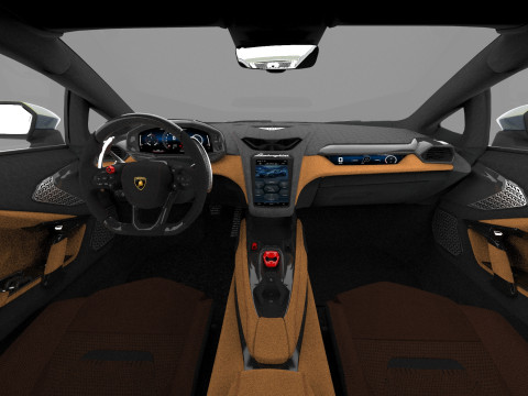 Lanbroghini Temerario 2024 HQ interior 3Dモデル
