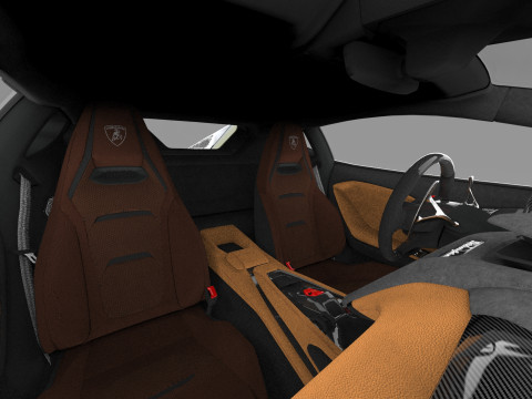 Lanbroghini Temerario 2024 HQ interior 3Dモデル