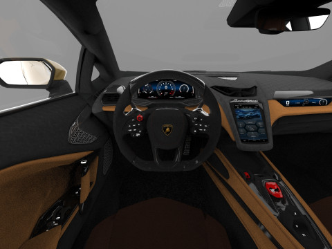 Lanbroghini Temerario 2024 HQ interior 3Dモデル